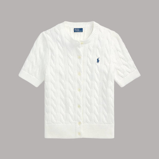 Cable Knit Button Cardigan — Women