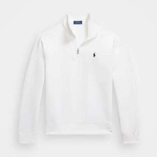 Quarter-Zip Pullover White