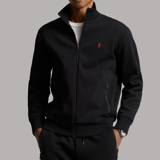 Double-knit Mesh Track Jacket Black