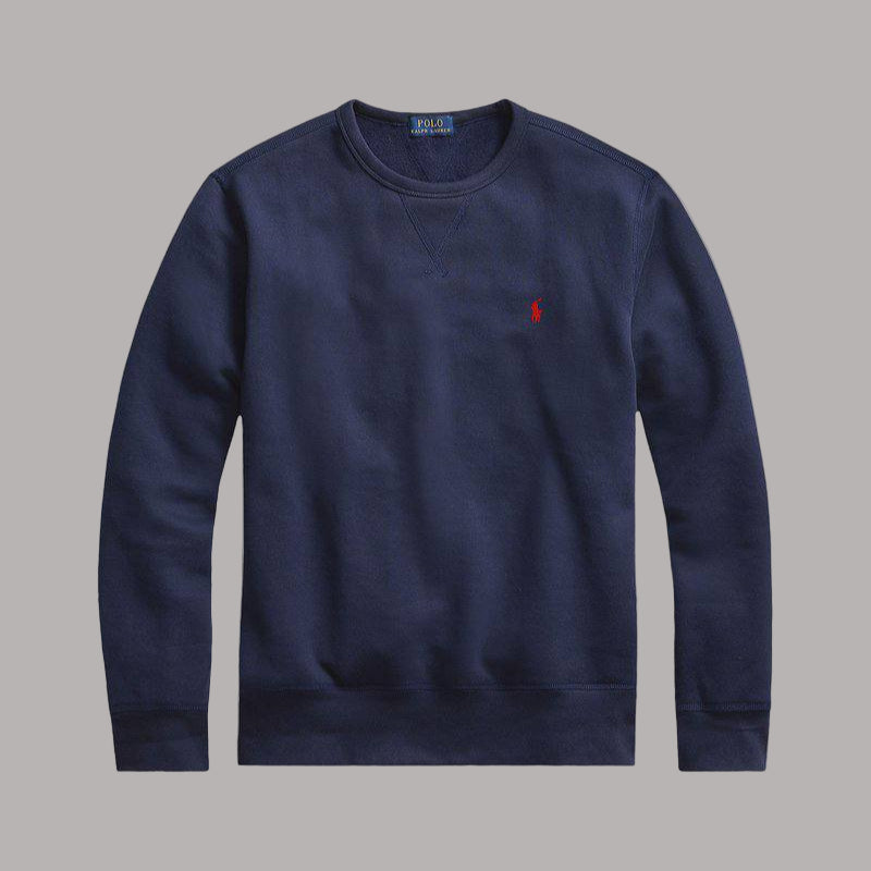 Sweatshirt Long Sleeve Navy Red Logo