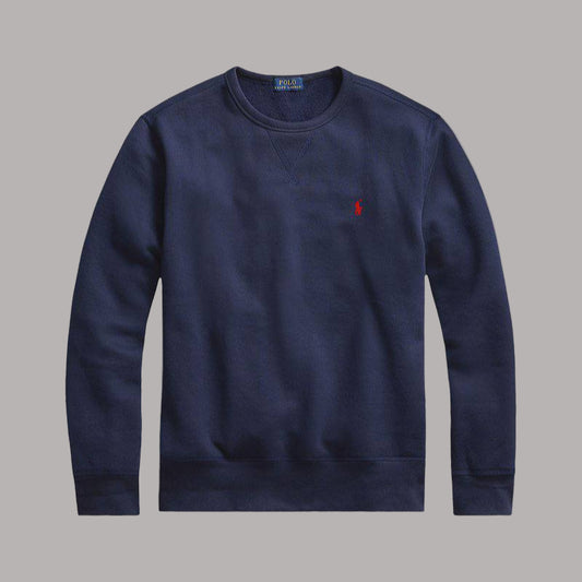 Sweatshirt Long Sleeve Navy Red Logo