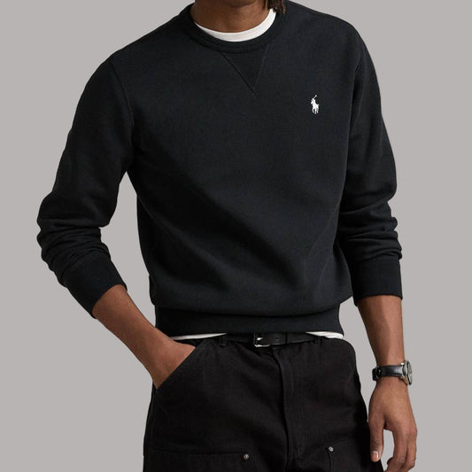 Sweatshirt Long Sleeve Black White Logo