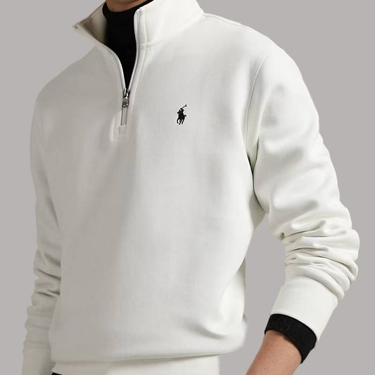 Quarter-Zip Pullover White