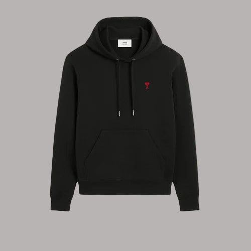 Cotton Hoodie Black - AMI