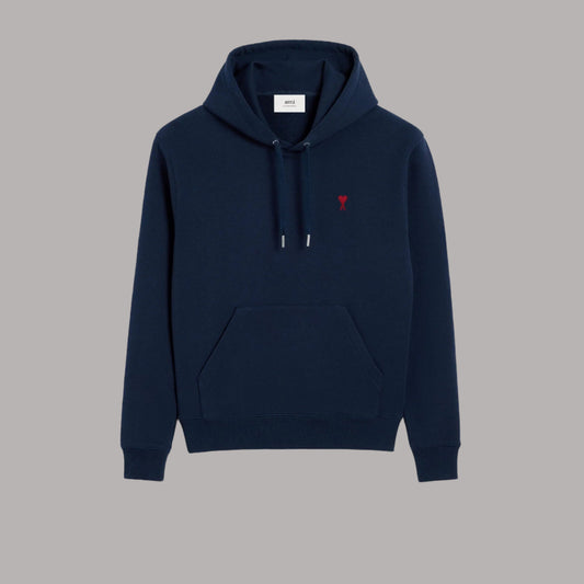 Cotton Hoodie Navy - AMI