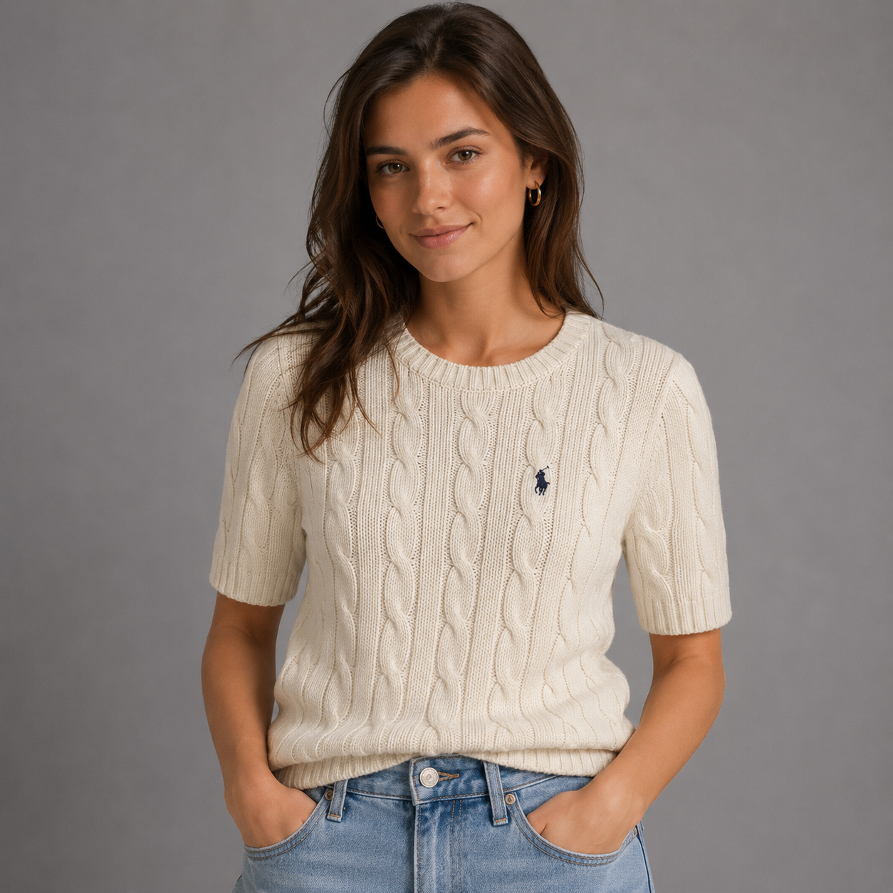 Cableknit T-shirt - Summer Fit