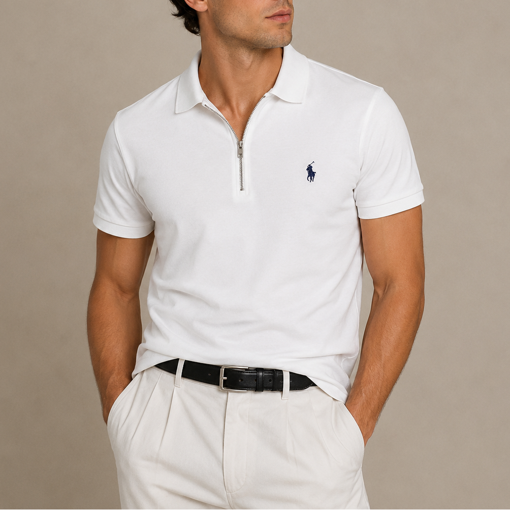 Men's Half Zip Polo shirt - RŁ