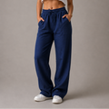 Organic Linen Pants Women - Navy