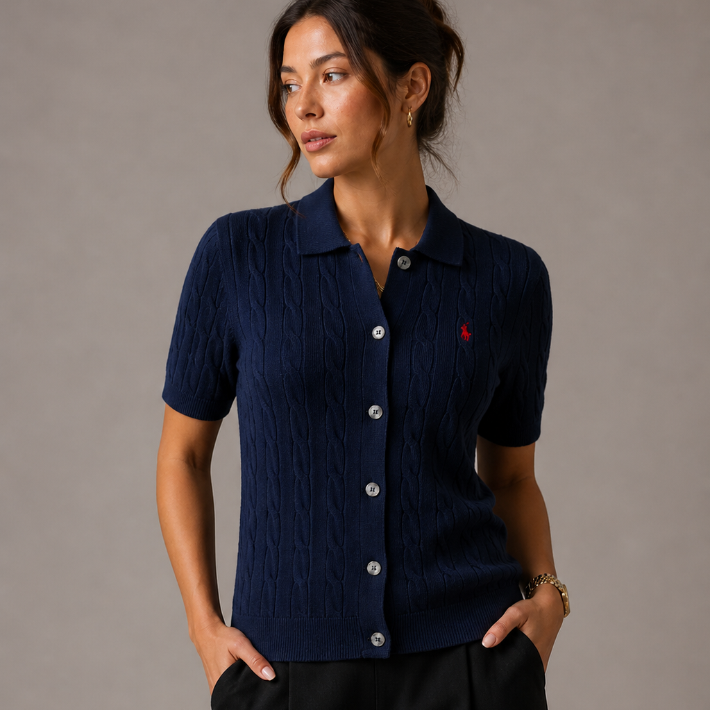 Button Cardigan Women Polo - RŁ