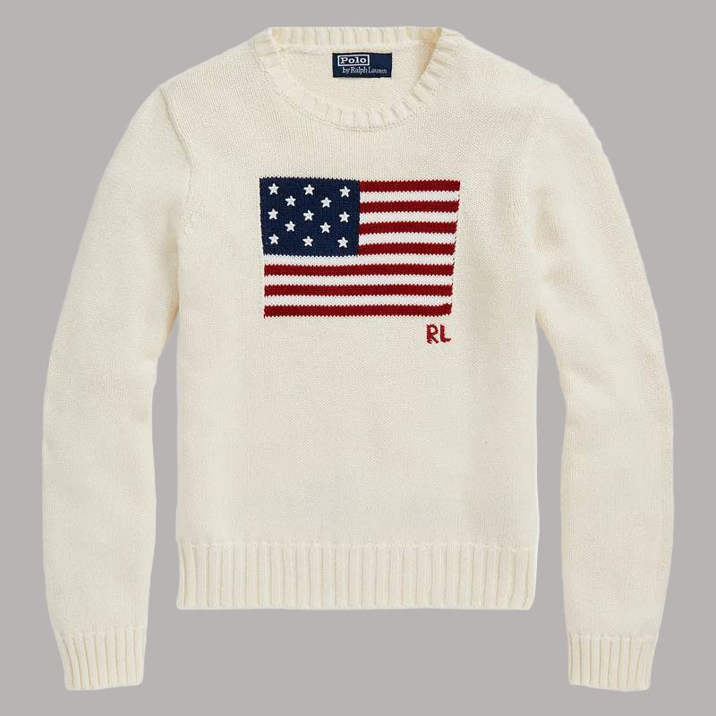 Iconic Flag Sweater White - RL