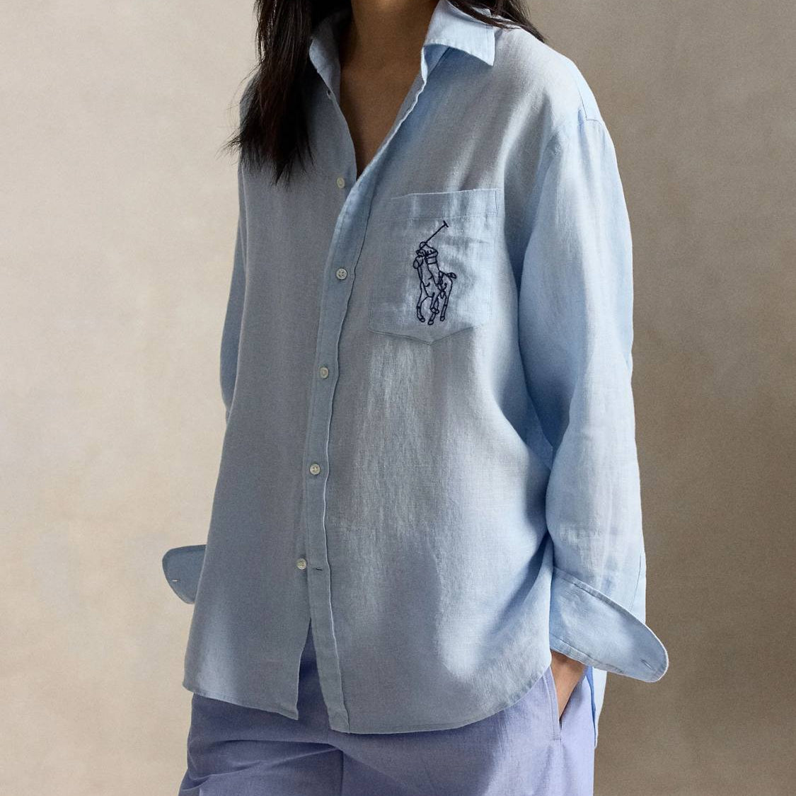 Big Pony Linen Shirt Women - RL