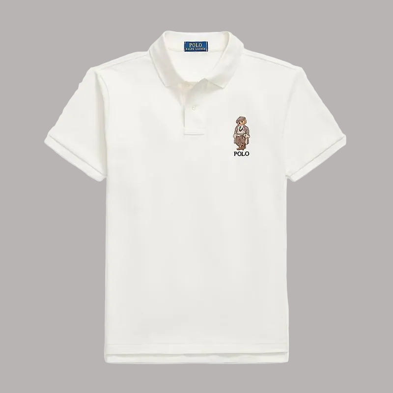 Custom Fit Polo Bear White