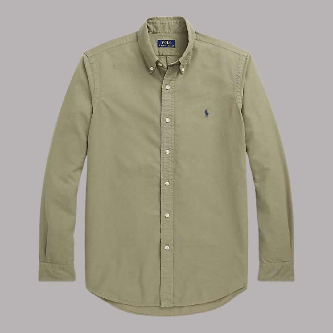 Olive Linen Shirt - Ralph Lauren