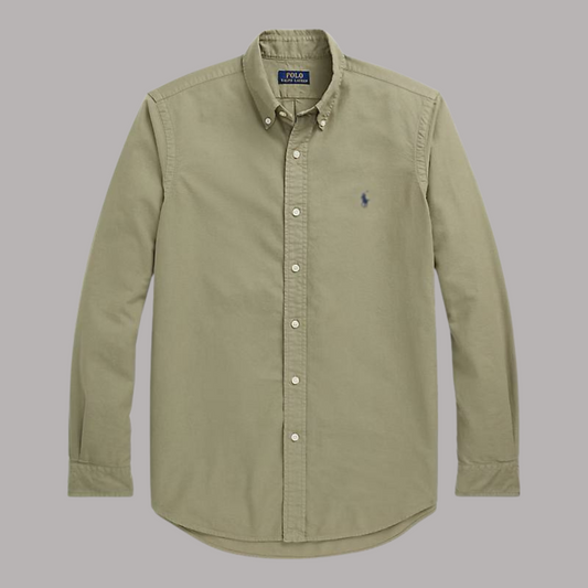 Olive Linen Shirt - Ralph Lauren