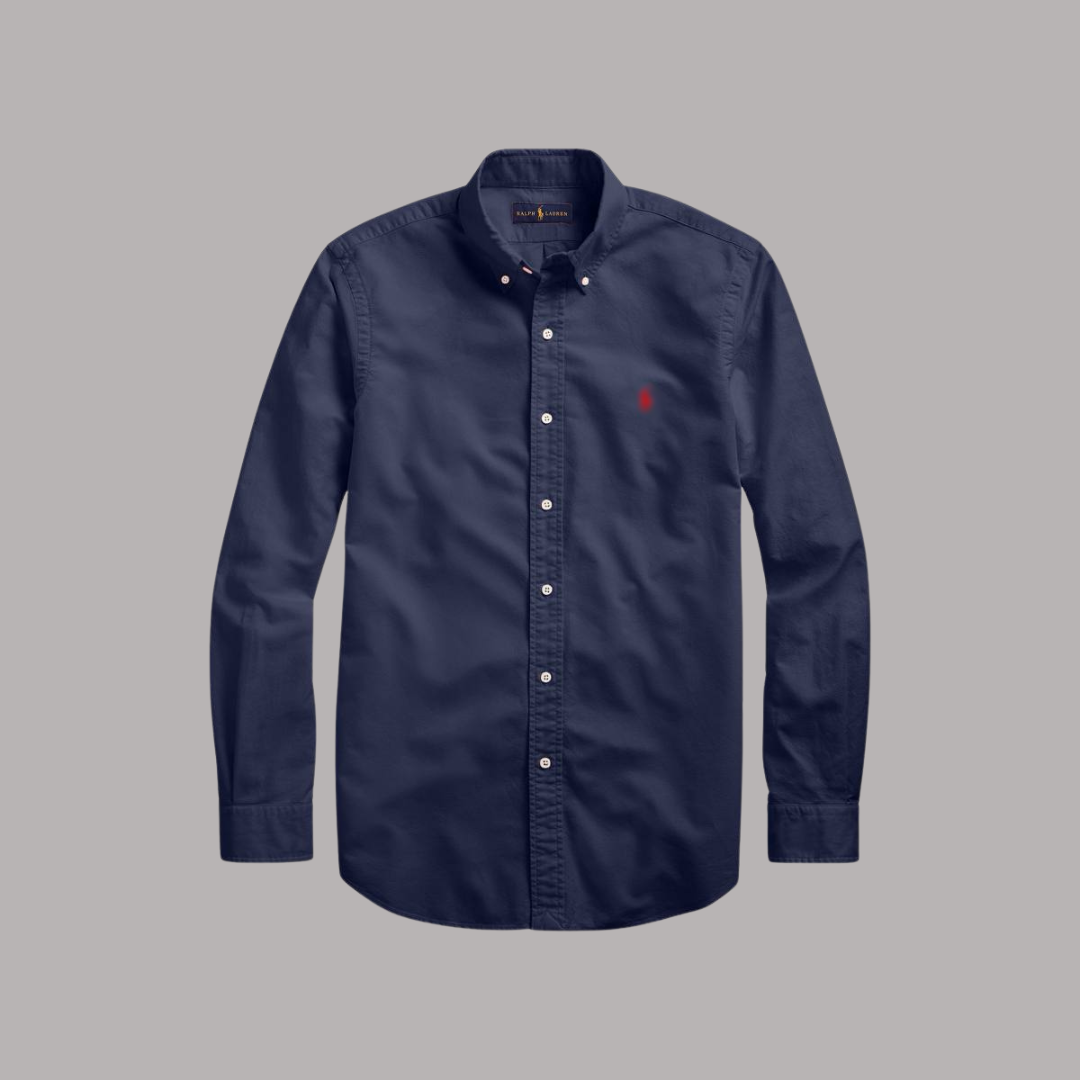 Navy Custom Fit Shirt - Ralph Lauren