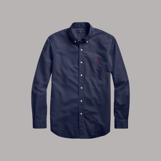Navy Custom Fit Shirt - Ralph Lauren