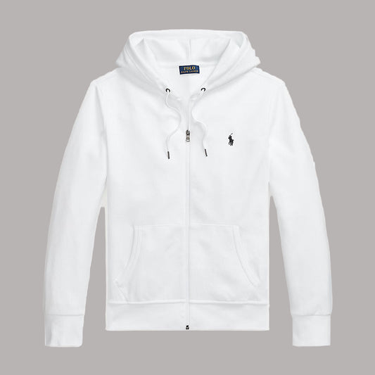 Double-Knit Full-Zip Hoodie White
