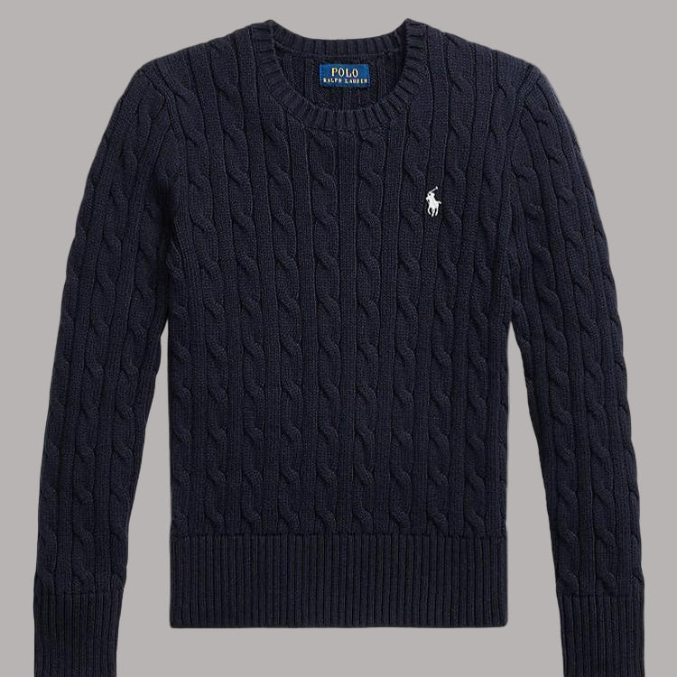 Cable Knit Sweater Navy